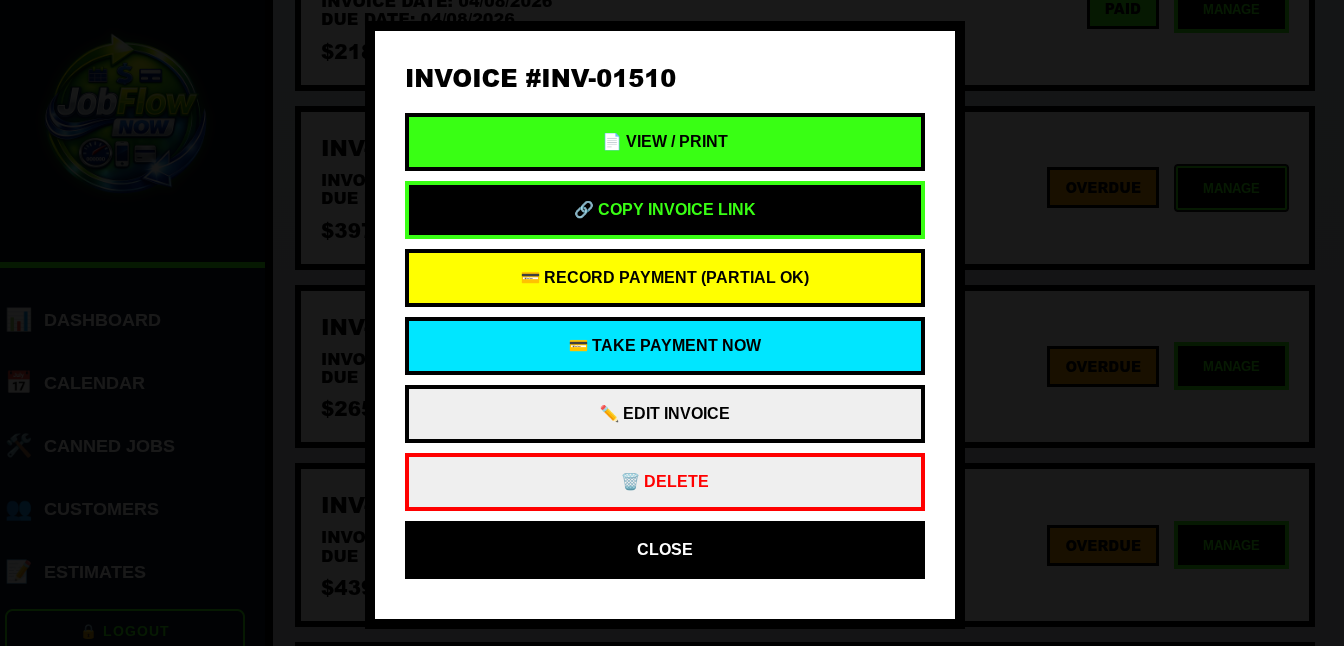 Unpaid Invoice